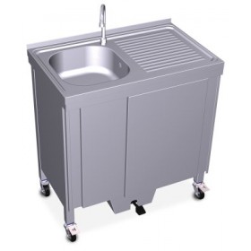 Fregadero portátil automático agua fría y caliente ptas.corred. 1C